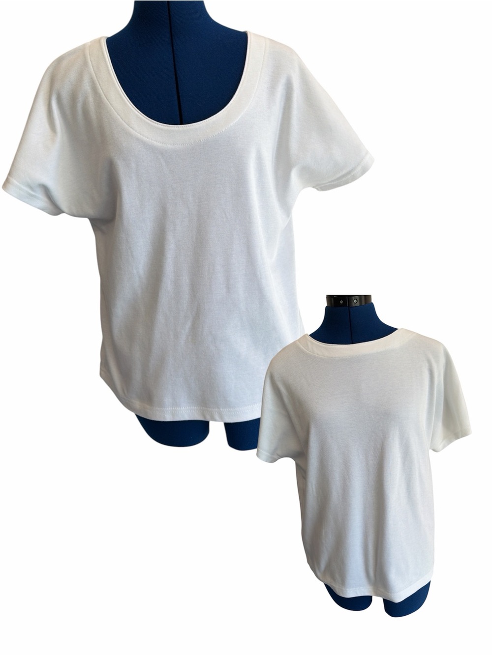 Weekenders Classic White Scoop Neck: crew neck reversible Tee